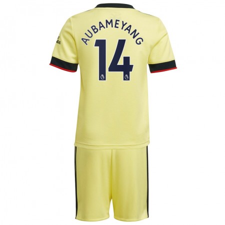 Billiga Fotbollströjor Arsenal Pierre-Emerick Aubameyang 14 Barn Borta tröja 2021/22 Kortärmad